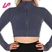 cropped zip up athletic jacket